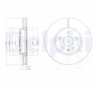 DELPHI Bremsscheibe vorne rechts links belüftet 321mm für ROEWE (SAIC) BUICK (SGM) VAUXHALL SAAB MG CHEVROLET OPEL BG4189C
