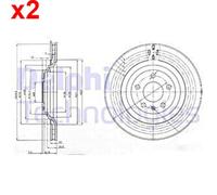 DELPHI Bremsscheibe hinten rechts links belüftet 330mm für AUDI (FAW) BG3991
