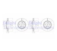 2x Delphi Bremsscheiben 293mm Belüftet Vorne Passend Für Honda Cr-v Bg4250c Bremsscheibe: A.b.s.: 17962 A.b.s.: 19084 Abakus: 23103301 Abakus: 23