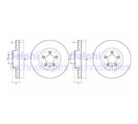 2x Delphi Bremsscheiben 368mm Belüftet Vorne Passend Für Porsche Cayenne Vw Bremsscheibe: A.b.s.: 18020 Ate: 24013601111 Blue Print: Adbp430058 Bos