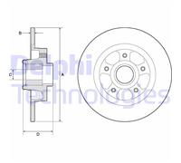 2x Delphi Bremsscheiben Hinten 274mm Voll Passend Für Renault Fluence Grand Bremsscheibe: A.b.s.: 18160c Abakus: 23104039 Abakus: 231040392 Ashika: