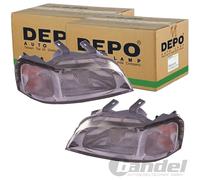 2x DEPO H4 SCHEINWERFER CHROM passend für HONDA CIVIC LINKS+RECHTS