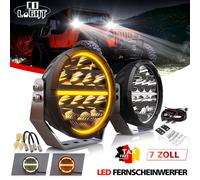 2X E-Geprüft LED Arbeitsscheinwerfer Rund Zusatzscheinwerfer 12V 24V ECE ø168mm
