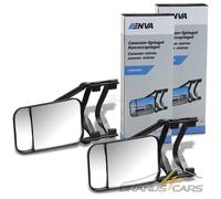 2x ENVA UNIVERSAL ZUSATZSPIEGEL FÜR WOHNWAGEN CARAVANSPIEGEL AUFSETZSPIEGEL PKW