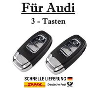 2x Ersatz Autoschlüssel Gehäuse für Audi - 3-Tasten PKW Fernbedienung - KS28D