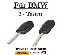 2x Ersatz Autoschlüssel Gehäuse für BMW - 2-Tasten PKW Fernbedienung KS02 - HU92