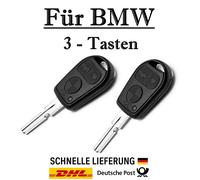 2x Ersatz Autoschlüssel Gehäuse für BMW - 3-Tasten PKW Fernbedienung KS03 - HU58