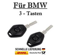 2x Ersatz Autoschlüssel Gehäuse für BMW - 3-Tasten PKW Fernbedienung KS05 - HU58