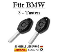 2x Ersatz Autoschlüssel Gehäuse für BMW - 3-Tasten PKW Fernbedienung KS06 - HU92