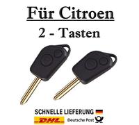 2x Ersatz Autoschlüssel Gehäuse für Citroen - 2-Tasten PKW Fernbedienung KS09A