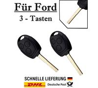 2x Ersatz Autoschlüssel Gehäuse für Ford 3-Tasten PKW Fernbedienung KS09 - HU101