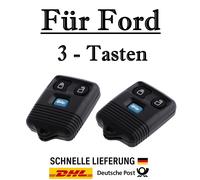 2x Ersatz Autoschlüssel Gehäuse für Ford 3-Tasten PKW Fernbedienung - KS13C