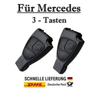 2x Ersatz Autoschlüssel Gehäuse für Mercedes 3-Tasten PKW Fernbedienung - KS09NO