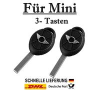 2x Ersatz Autoschlüssel Gehäuse für Mini - 3-Tasten PKW Fernbedienung - KS13ANO