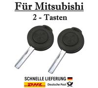 2x Ersatz Autoschlüssel Gehäuse für Mitsubishi - 2-Tasten Fernbedienung - KS17NO