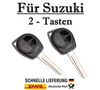 2x Ersatz Autoschlüssel Gehäuse für Suzuki 2-Tasten Fernbedienung KS06 - HU133R