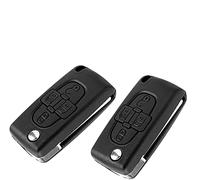 2x Ersatzschlüssel Klappschlüssel Hülle für 4 Tasten Funk Fernbedienung mit Rohling - PEUGEOT_KS29A - Top Qualität Auto Schlüssel Gehäuse Neu