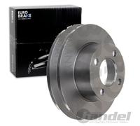 2X EUROBRAKE BREMSSCHEIBEN 245mm VOLL HINTEN PASSEND FÜR AUDI 80 90 CABRIOLET