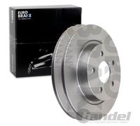 2X EUROBRAKE BREMSSCHEIBEN 280mm VOLL HINTEN PASSEND FÜR FORD C-MAX FOCUS VOLVO