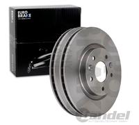 2X EUROBRAKE BREMSSCHEIBEN 296mm BELÜFTET VORNE PASSEND FÜR NISSAN LEAF QASHQAI