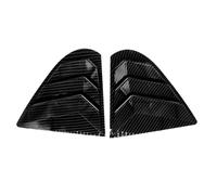 2x Exterior Car Rear Window Shutter Blinds Cover Sticker Carbon Fiber For Lancer