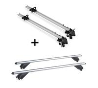 2x Fahrradträger Bike Pro + Alu Dachträger RB003 kompatibel mit für Mini Countryman (5Türer) 2010-2017
