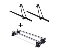 2x Fahrradträger ORION + Dachträger Menabo Tema kompatibel mit für Nissan Almera (5Türer) 1995-2003