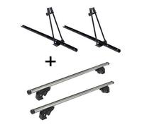 2x Fahrradträger ORION + Dachträger/Relingträger VDP LION1 kompatibel mit für Mitsubishi Pajero (V80) (5 Türer) ab 06