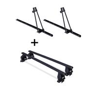 2x Fahrradträger ORION+Dachträger Tema Stahl für für Toyota Prius 5Tür ab 04