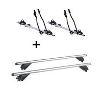 2x Fahrradträger SAGITTAR + Alu Dachträger RB003 kompatibel mit für Kia Sportage (5Türer) ab 2016