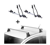 2x Fahrradträger SAGITTAR+Dachträger EVO ALU für für Opel Astra J Berlina 4Tür 1