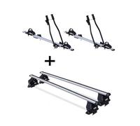 2x Fahrradträger SAGITTAR + Dachträger Menabo Tema kompatibel mit für Toyota Urban Cruiser ab 2009