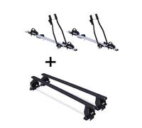 2x Fahrradträger SAGITTAR + Dachträger Menabo Tema Stahl kompatibel mit für Volvo V40 1995-2012