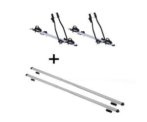 2x Fahrradträger SAGITTAR + Dachträger RAPID kompatibel mit für Audi 80 (8C/B4) Avant (5Türer) 91-95