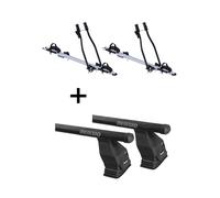 2x Fahrradträger SAGITTAR+Dachträger Tema Stahl für für Peugeot 5008 SW 5Tür 09-