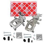 2x febi Bremssattel Ø 38mm + Führungshülsen für VW CADDY III mit 272mm hinten