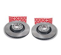 2X FEBI BREMSSCHEIBEN Ø345mm VORNE PASSEND FÜR AUDI A3 SEAT LEON SKODA SUPERB