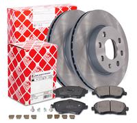 2X FEBI BREMSSCHEIBEN+ BREMSKLÖTZE BELÄGE VORNE OPEL CORSA C COMBO