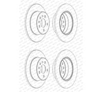 2x FERODO 286mm BREMSSCHEIBEN VOLL HINTEN passend für SAAB 9-3 9-5 900 | DDF1083