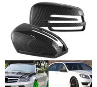 2x Für Mercedes Benz C W204 S204 07/2008- Carbon-Stil Spiegelkappe Aussenspiegel