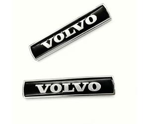 2X Für Volvo Zubehör Kotflügel Abzeichen Aufkleber Embleme Schwarz Auto
