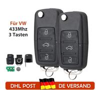 2x Funk Schlüssel 434MHz Für VW Golf Touran Caddy Jetta Seat Skoda 1K0959753G