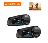 2X FX6 1000M Motorrad Helm Gegensprechanlage Bluetooth Intercom FM Sprachbefehl