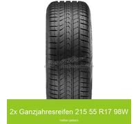 2x Ganzjahresreifen 215/55 R17 98W Vredestein Quatrac Pro Plus 3PMSF XL | 46339