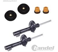 2x Gas Stoßdämpfer + Domlager + Protection Kit Vorne Passend Für Opel Corsa C Anschlagpuffer Federung: Ashika: 159000973 Automega: 110169410 Birth: