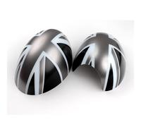 2X Grauer Union Jack Manuell Spiegelkappen Für MINI Cooper R50 R52 R53 2000-2008