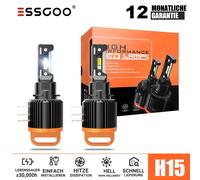 2x H15 LED Scheinwerfer 1:1 Halogen Zulassung Plug-and-Play 6500K 12000LM Lampen