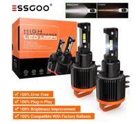 2x H15 LED Scheinwerfer 100W 6500K Wei Zulassung Lampe Fern Auto Halogen 12000LM