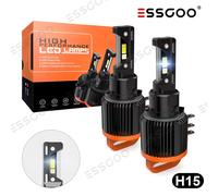 2X H15 Xenon LED Scheinwerfer 100W 6500K Halogen Mit Zulassung Fern/Abblendlicht