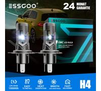 2x H4 100W 30000LM LED Scheinwerfer Halogen Zulassung Lampen Canbus fehlerfrei